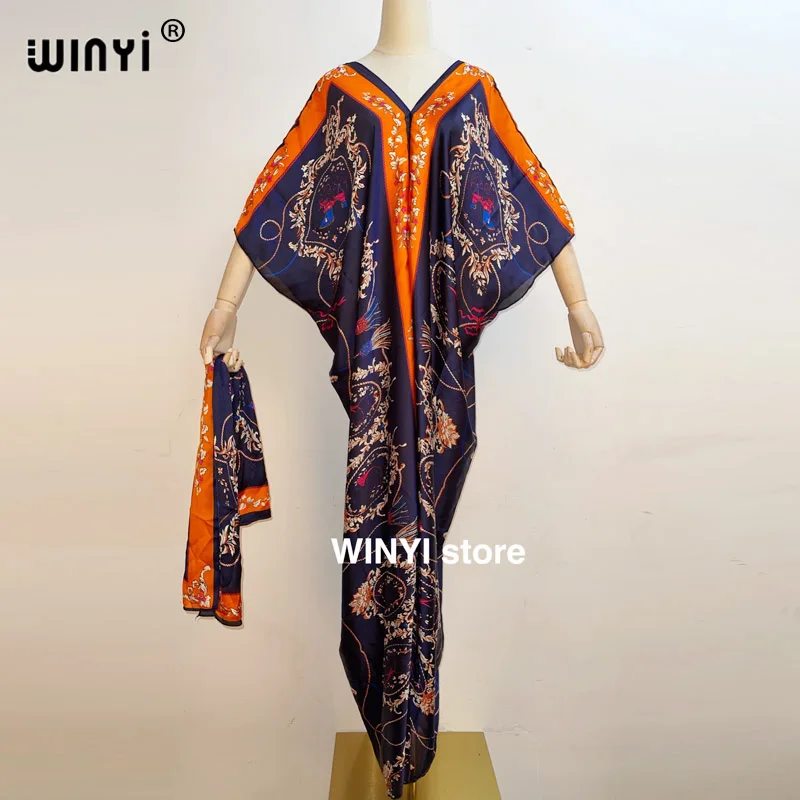 Africa Printed skirt For Women Fashion Design Loose Dress Batwing Maxi Long Femme Vestidos Summer Autumn Party Elegant Dress