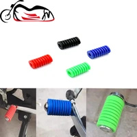 universal foot operated left shift lever foot pad pedal toe peg cover motorcycle accessories silica gel redgreenblackblue