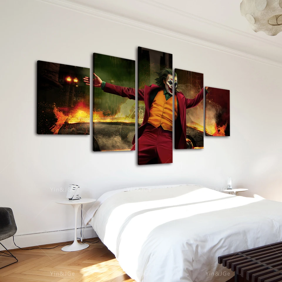 Печать плакатов плакат с джокером 5 шт. фильм 2019 DC комиксов Арт холст картина