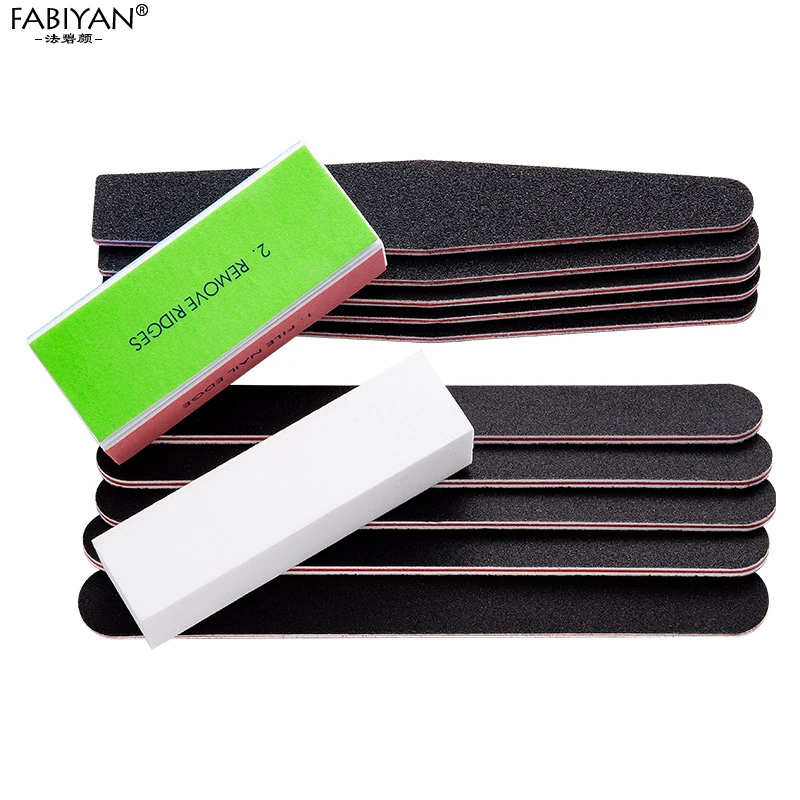 Пилки для дизайна ногтей 12 шт./компл. зеркальная полировка буферная губка блок