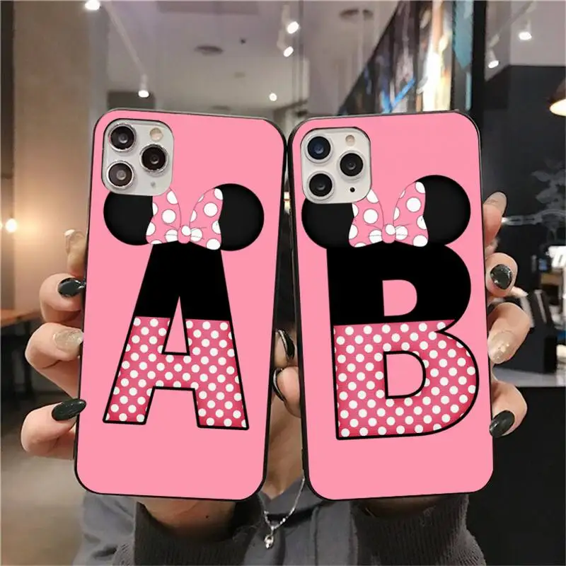 Чехол для iPhone 11 pro XS MAX 8 7 6 6S Plus X 5S SE 2020 XR с изображением мультяшной мышки и бантом 26