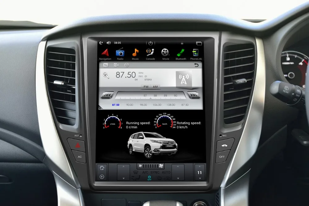 12 1 ''вертикальный экран Tesla стиль Android автомобильный DVD GPS навигационный плеер