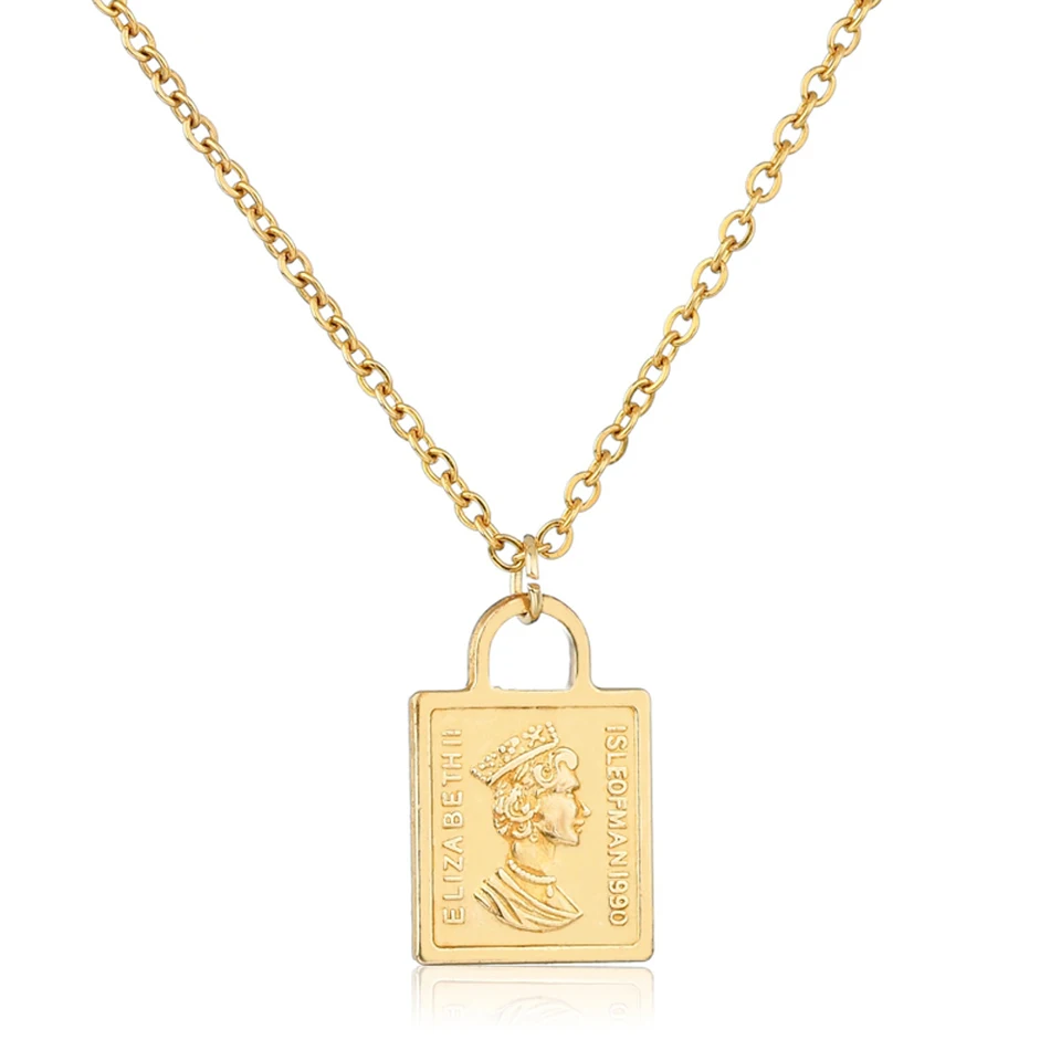 Простое модное золотое ожерелье в стиле панк для женщин ювелирные изделия