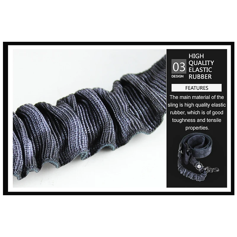 

Tactical One American Single Point Sling Round Buckle Adjustable Shoulder strap Rifle Strap length Shooting Hunting Accessories