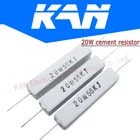 2 шт., цементный резистор 20 Вт 5%, сопротивление мощности 0,1  10K 0.1R 0.5R 10R 50R 0,22 0,33 0,5 1 2 5 8 10 20 22 30 50 100 1K 1,5 K 2K Ом