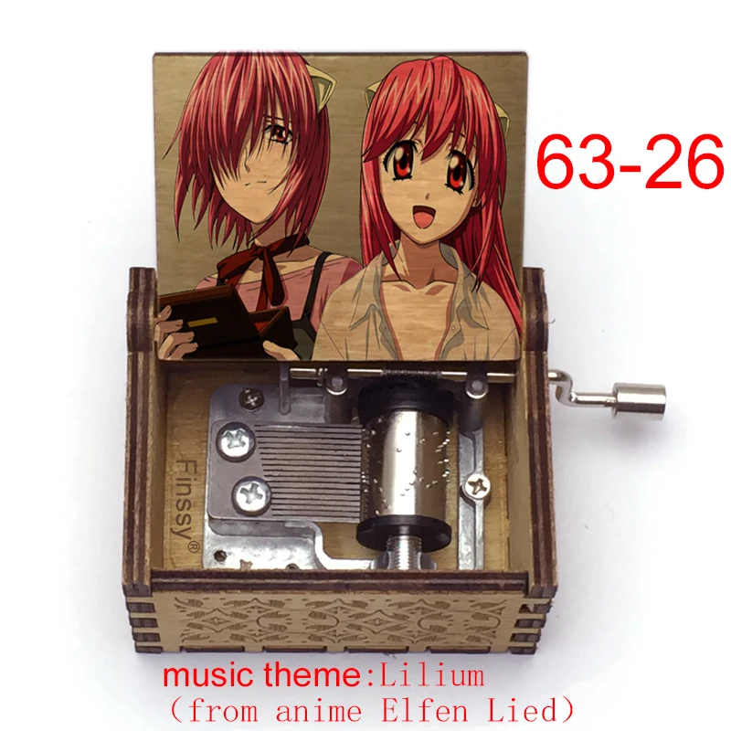 

Anime Elfen Lied Music Box Music Theme Lilium Lucy Print Wood Musical Box Music Toys for Kids Girls Friends Christmas Gift