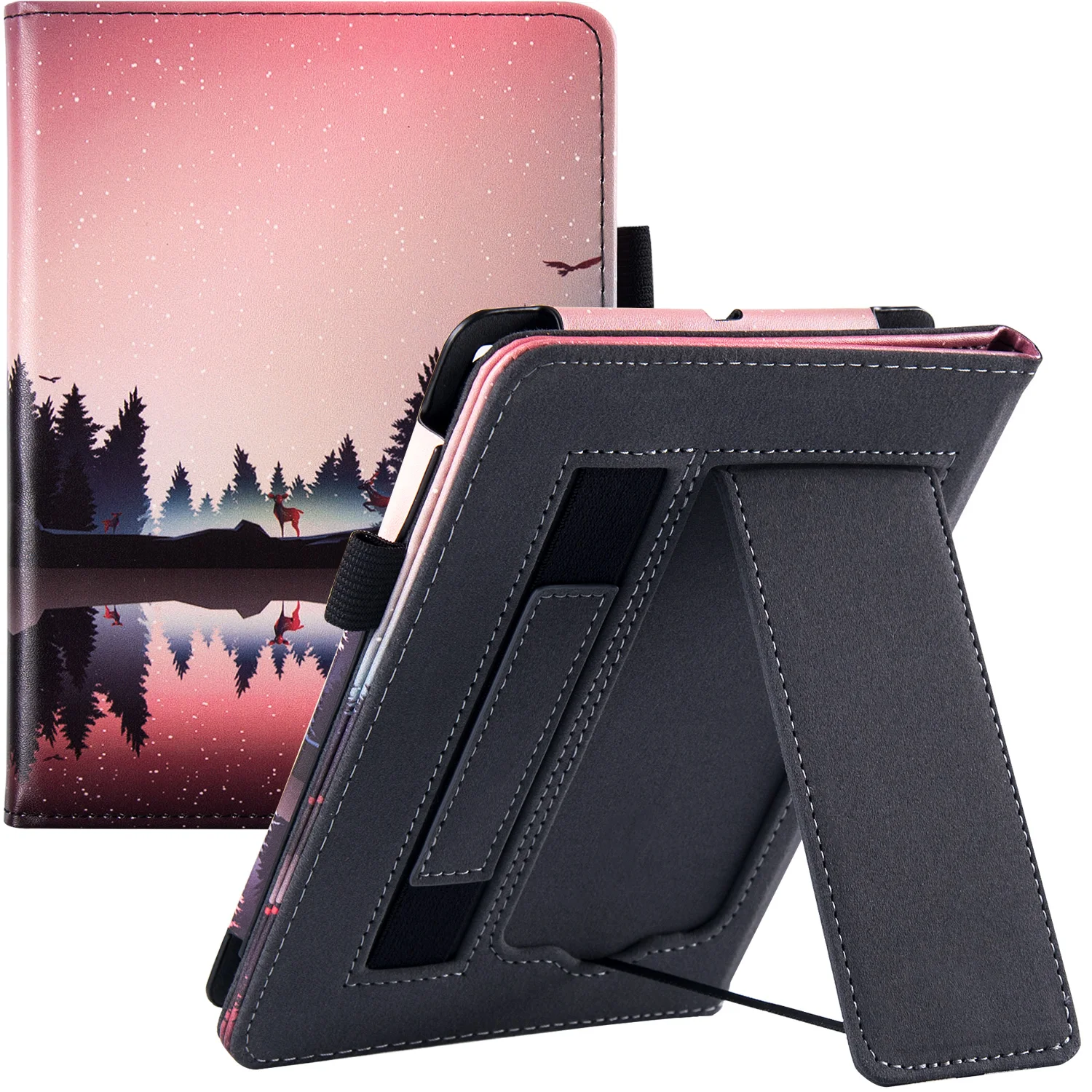 

Kindle Paperwhite 11th Generation Case (6.8 inch 2021 Released) with Stand/Hand Strap/Auto Sleep/Wake - Premium PU Leather Cover