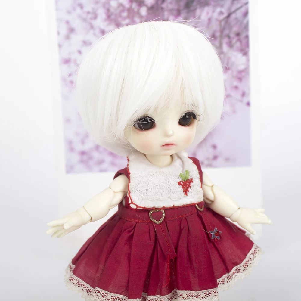 1/8 5-6 дюймов Bjd SD ob11 белые маленькие куклы парик модный стиль высокотемпературные волосы для куклы аксессуары