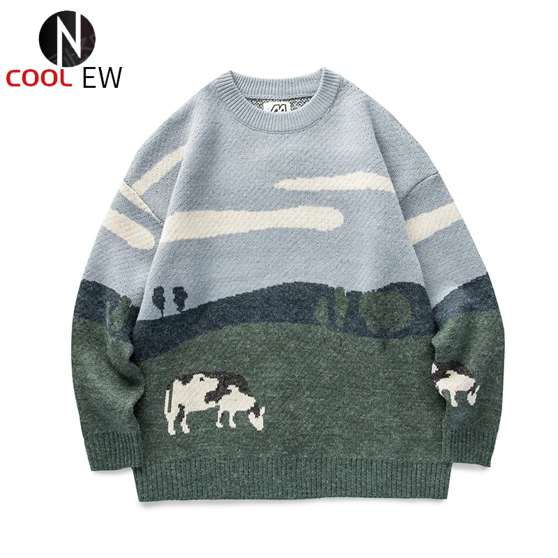 

Мужской свитер, одежда, мужские дышащие пуловеры, Теплые повседневные тонкие хлопковые пуловеры с О-образным вырезом и длинными рукавами с ...