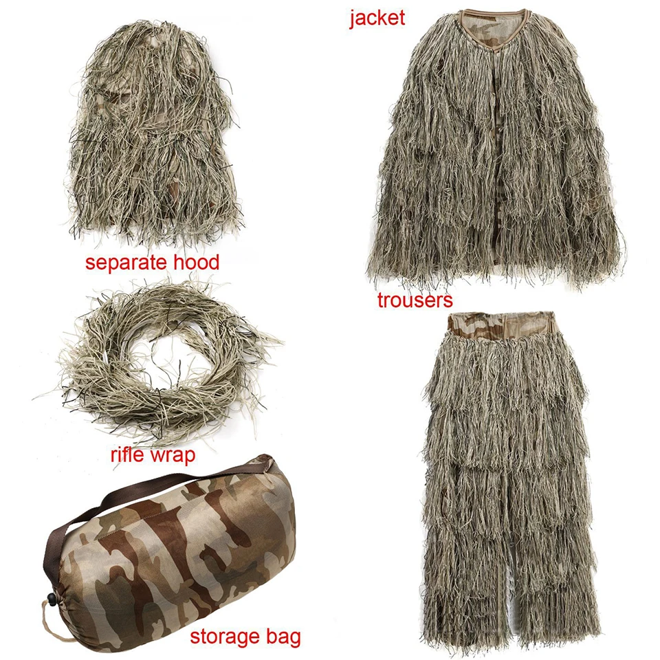 Новая охотничья одежда новые 3D бионические костюмы Ghillie снайперские часы