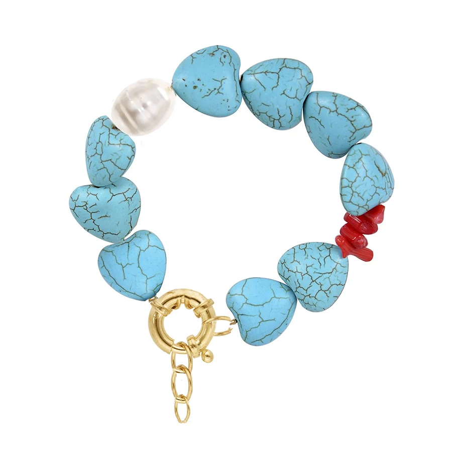 bracelet Lohri кристалл натуральный камень стекло браслет из бисера натуральный настоящий четырехлистный клевер талисманы браслет подарок на удачу браслеты для женщин - Окраска металла: bracelet