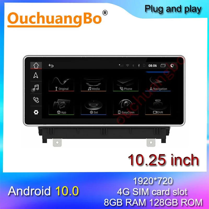 Автомобильный радиомагнитофон Ouchuangbo для 10 25 дюймового A3 8V 2014 2019 android Аудио Видео