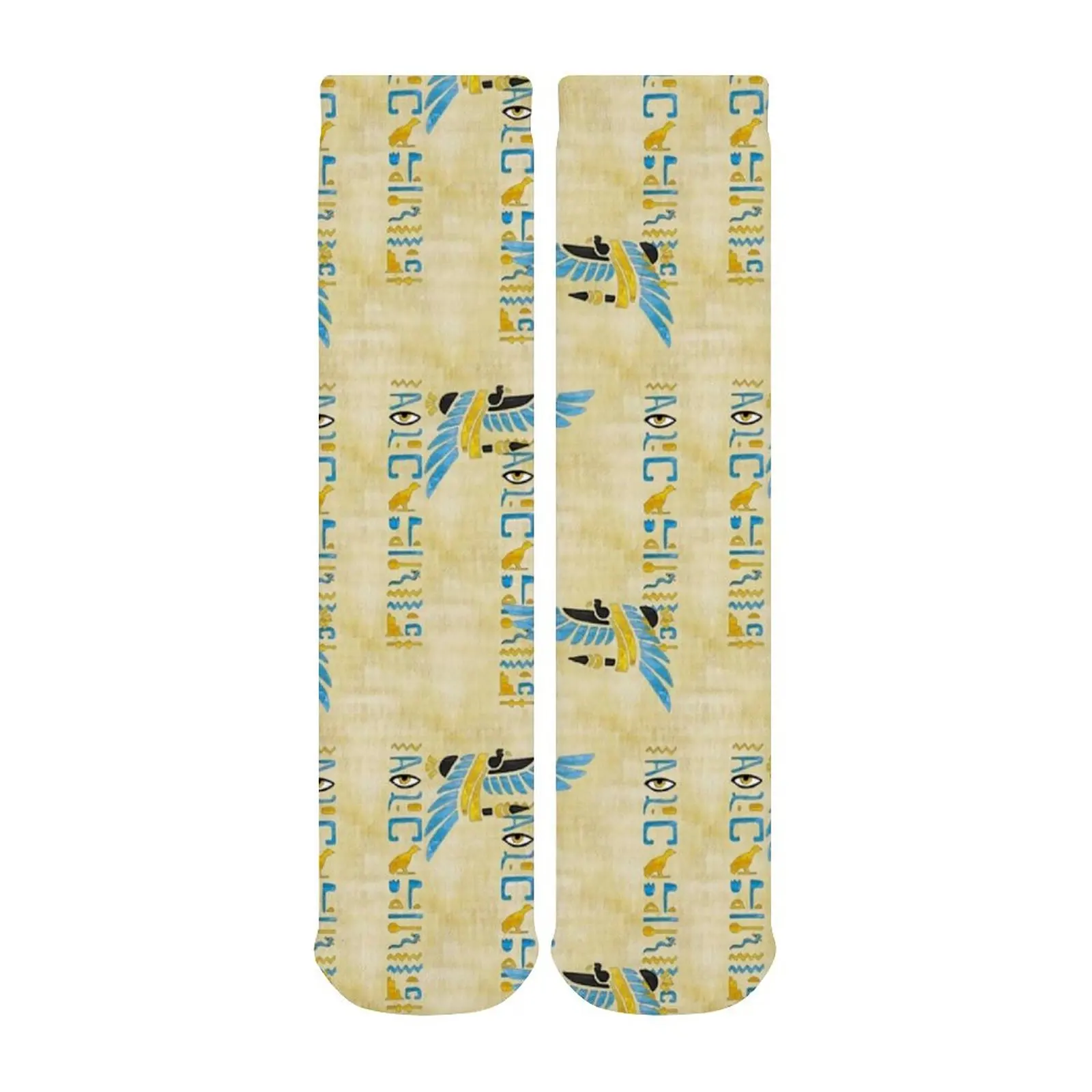 

Hieroglyphics Socks Large Chemical Fiber Mid Stockings Pattern Runner Non-Slip Bed Socks