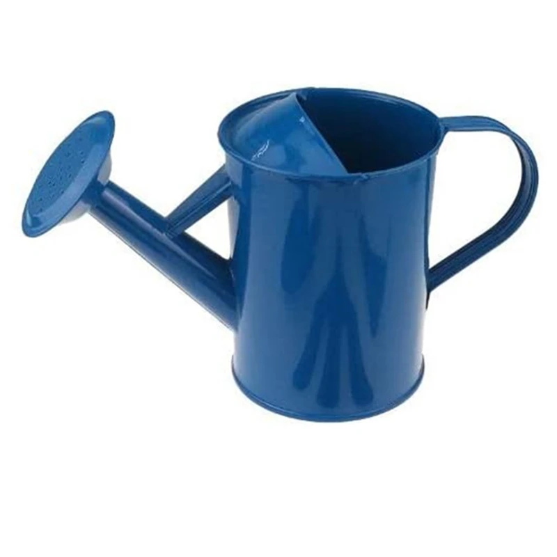 

Gardening Tool Set for Kids Children Includes Watering Can Gloves Shovel Rake Fork and Carry Bag Girls Boys Gift (Blue)