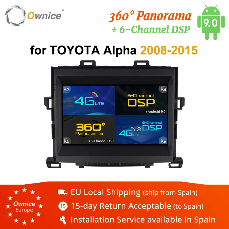 Ownice Android 9 0 2 Din Автомобильный Радио мультимедийный плеер GPS стерео k3 k5 k6 для Toyota