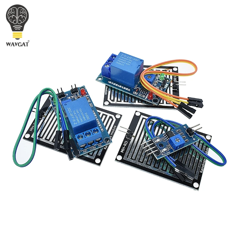 Датчик обнаружения дождя, модуль дождя и погоды, модуль влажности для Arduino, релейный модуль управления, модуль датчика дождевой воды