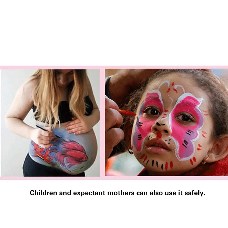 Оптовая продажа 12 цветов тела Краски Крем Палитра нетоксичные средства ухода за