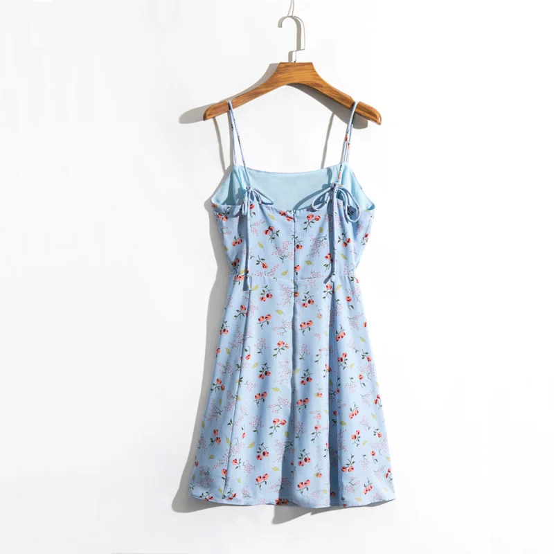 

Summer women dress strap dress casual printing Slim Vestidos
