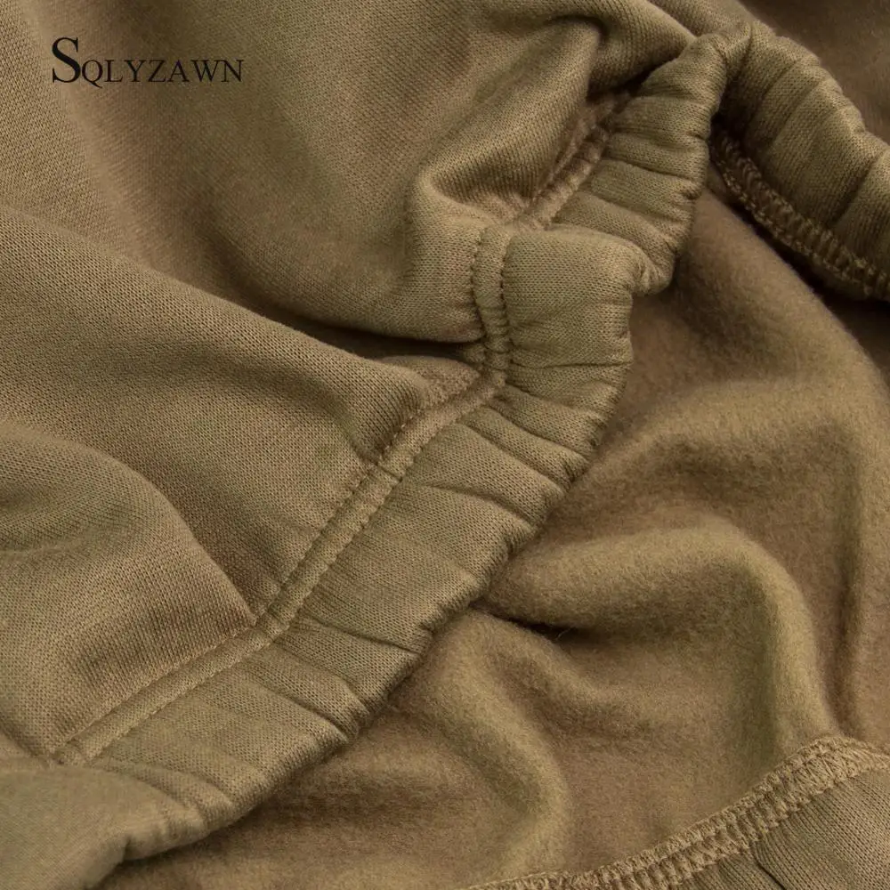 Женский спортивный костюм из двух предметов толстый флисовый короткий свитшот и