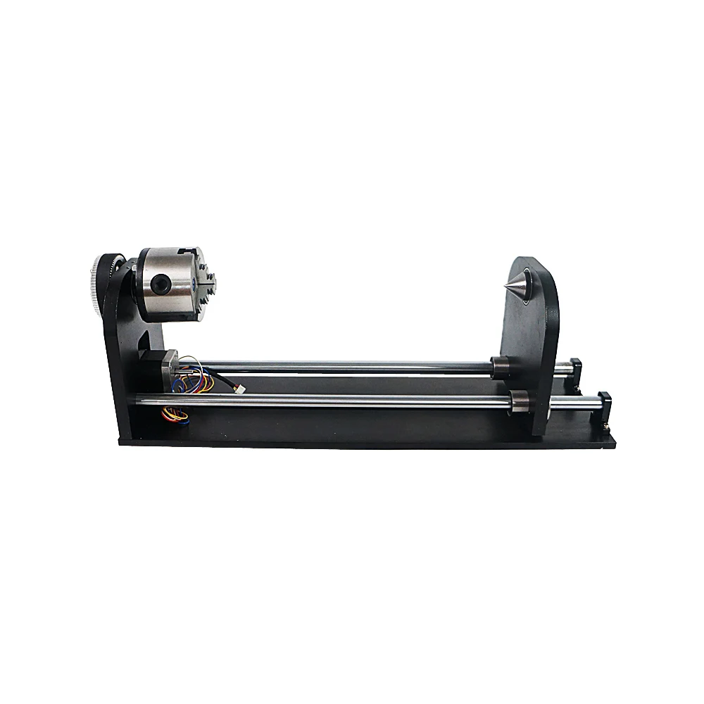 4th Rotary Axis for Laser Engraving Cutting Machine 50W 60W 80W 100W Cutter Engraver 6040 6090 1060 above model use 80MM diamete |