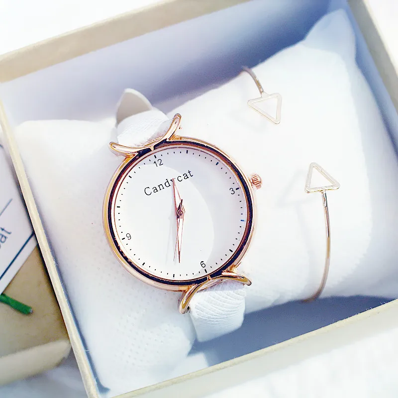 Женские часы из кожи розового золота модные водонепроницаемые женские наручные