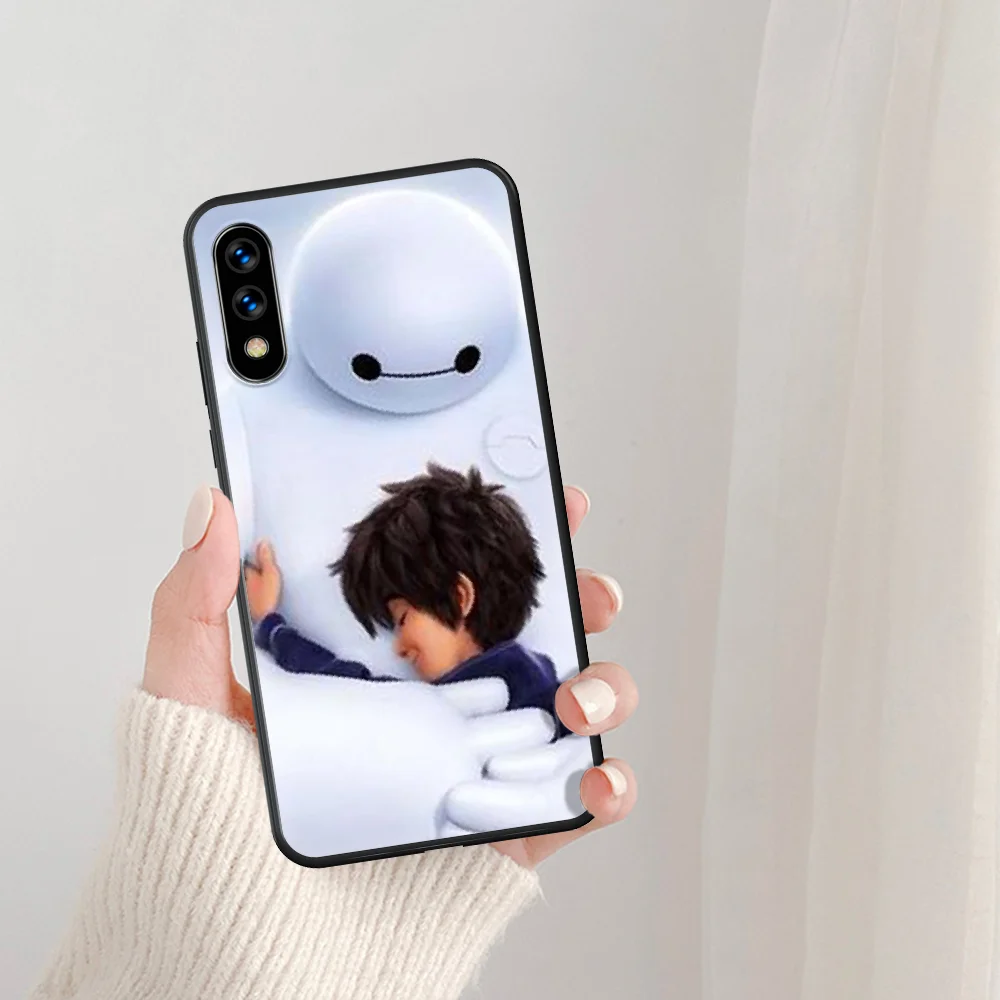 

Japan Big Hero Flying Baymax Phone Case For Huawei Honor 6A 7A 7C 8 8A 8X 9 9X 10 10i 20 Lite Pro Play black Cover Tpu Shell