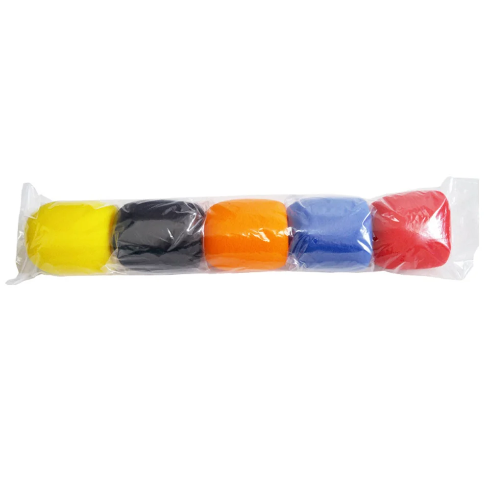 

5 Pcs Assorted Color Replacement Headset Microphone Cushion Pads Windscreen Cover