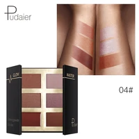 high gloss powder professional makeup fashion 6 color eyeshadow palette shadow repair palette brighten up beauty tool 30g