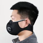 Спортивная маска для лица с фильтром, маска с активированным углем PM 2,5, противозагрязняющая воздухопроницаемая Пылезащитная маска для езды на велосипеде