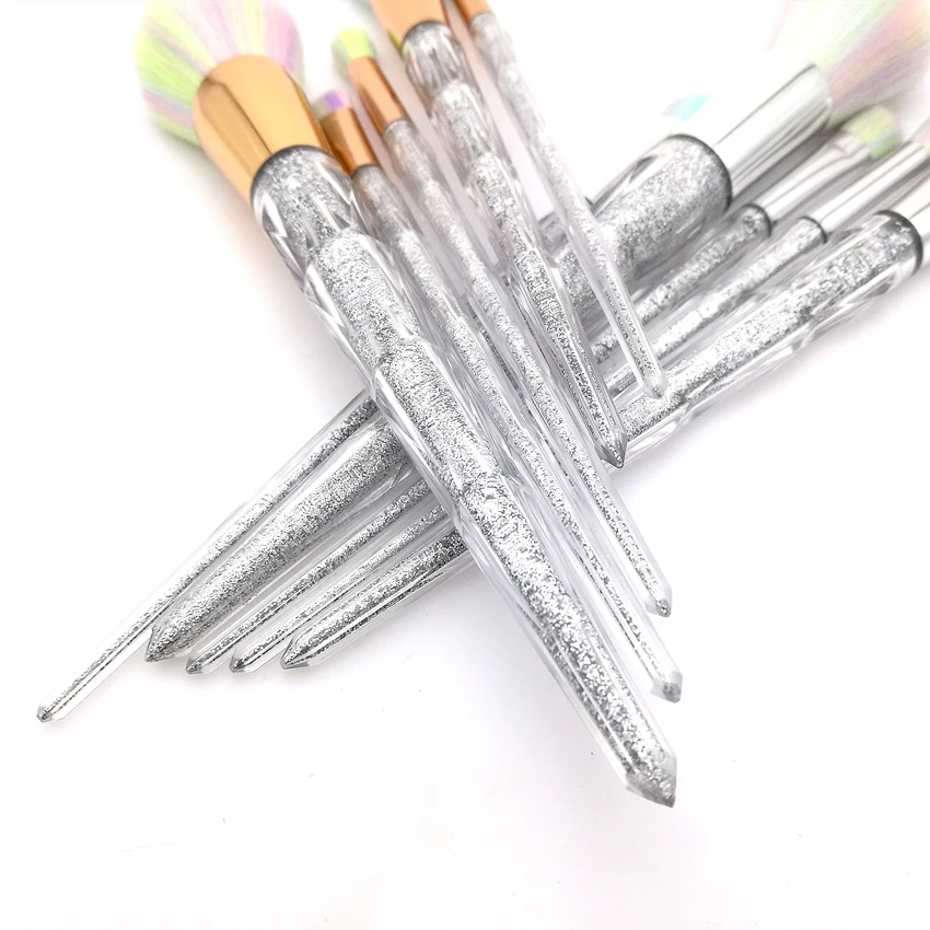 Набор кистей для макияжа Sylyne 5 шт. единорог радуга лица и глаз Профессиональный