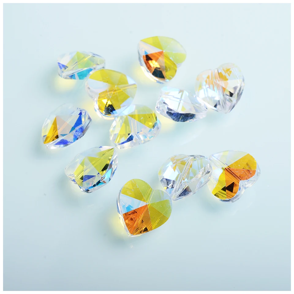 Новые цвета 10 мм 14 бусины в форме сердца для изготовления ювелирных изделий