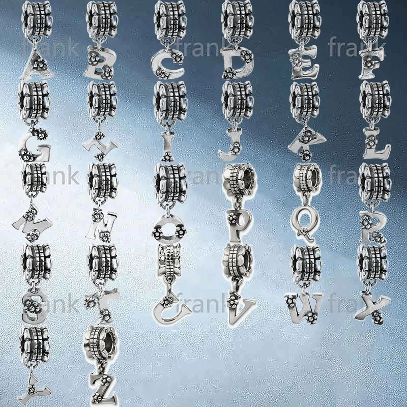 

Fashion Simple 26 Letter Surname Sterling Silver Pendant Lovers Valentine's Day Souvenir Gift Wholesale