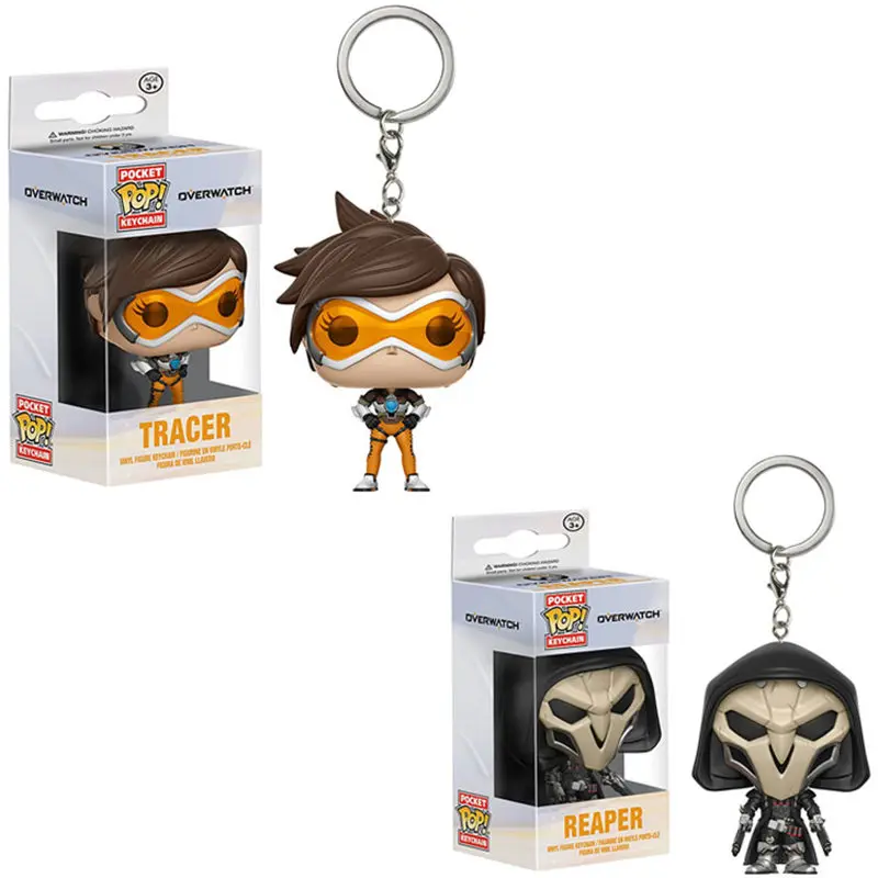 FUNKO POP над костюм для косплея трэйсер и жнец Карманный Брелок Виниловая фигурка