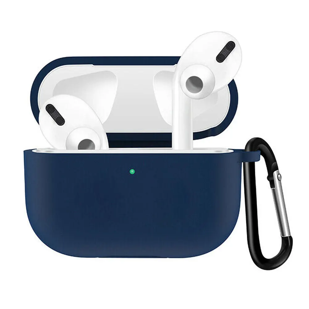 360 ° резиновый чехол для Airpods Pro 2019 беспроводной зарядный + брелок силиконовый