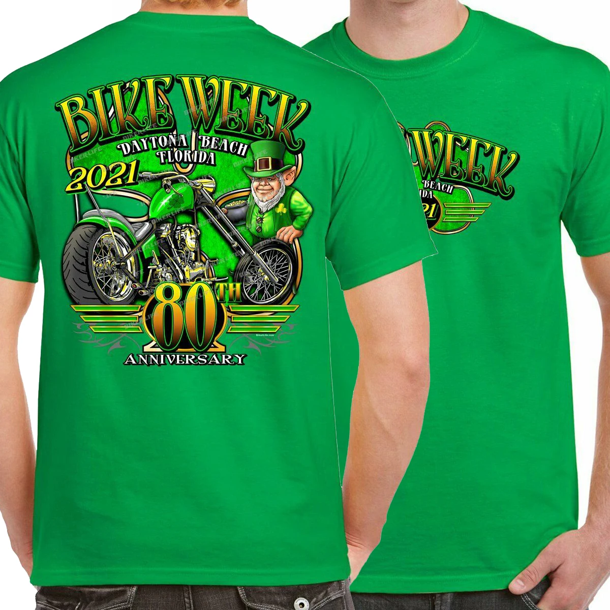 

Florida Daytona Beach Lucky Clover Motorcycle Rider Gift Mens T-Shirt. Summer Cotton Short Sleeve O-Neck Unisex T Shirt New