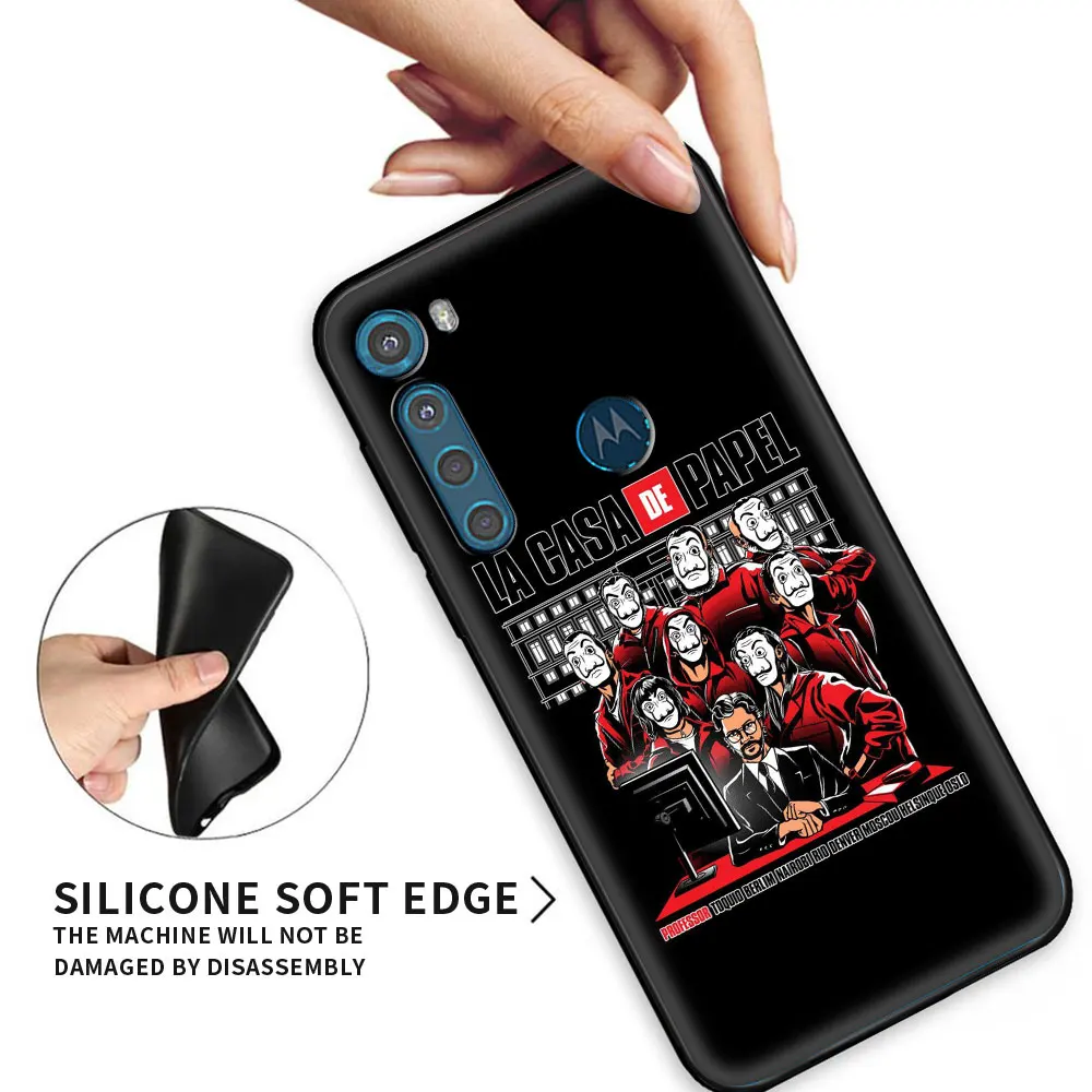 

Softshell For Motorola G30 G10 G9 G8 Edge la casa de papel bella ciao Protective Case for MOTOROLA One Hyper Fusion G Stylus ES6