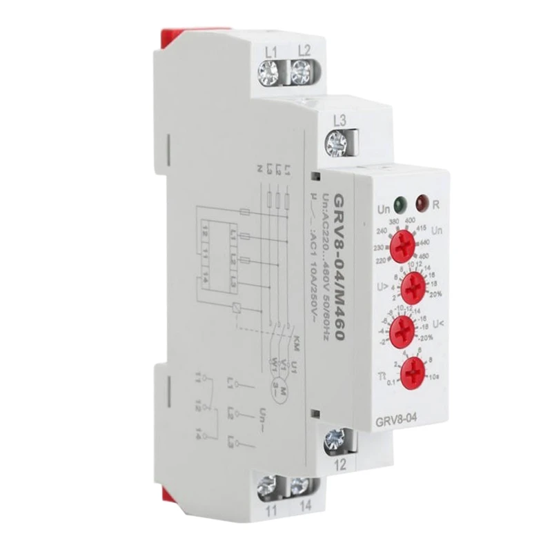 

RISE-GRV8-04 M460 3-Phase Voltage Monitoring Relay Phase Sequence Phase Failure Protection Voltage Control Relay