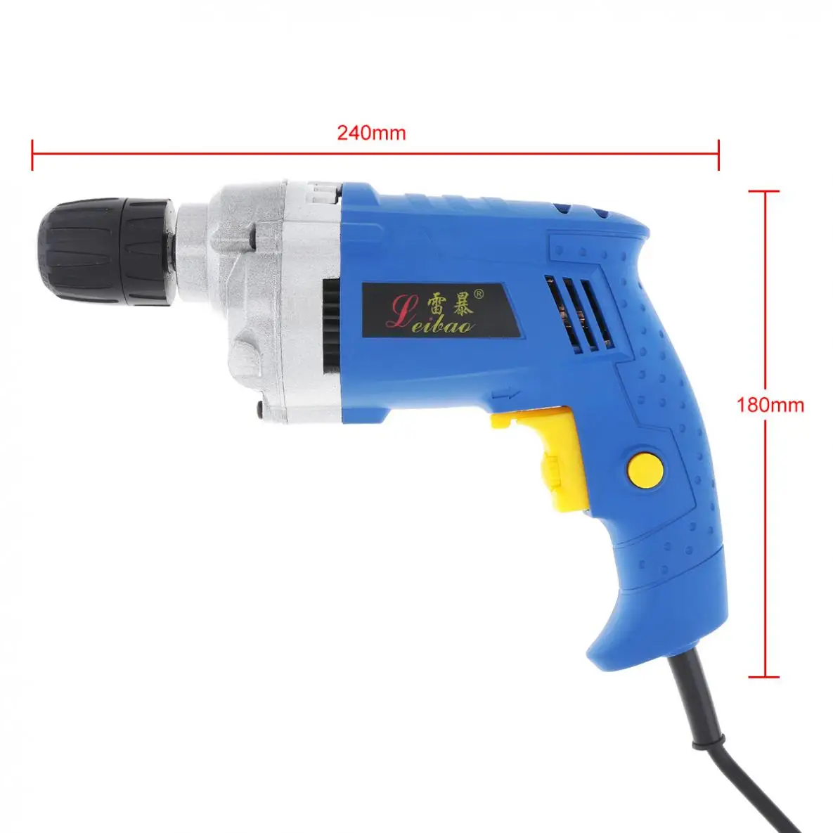Высокомощная ручная электрическая дрель 220 В 780 Вт с переключателем регулировки