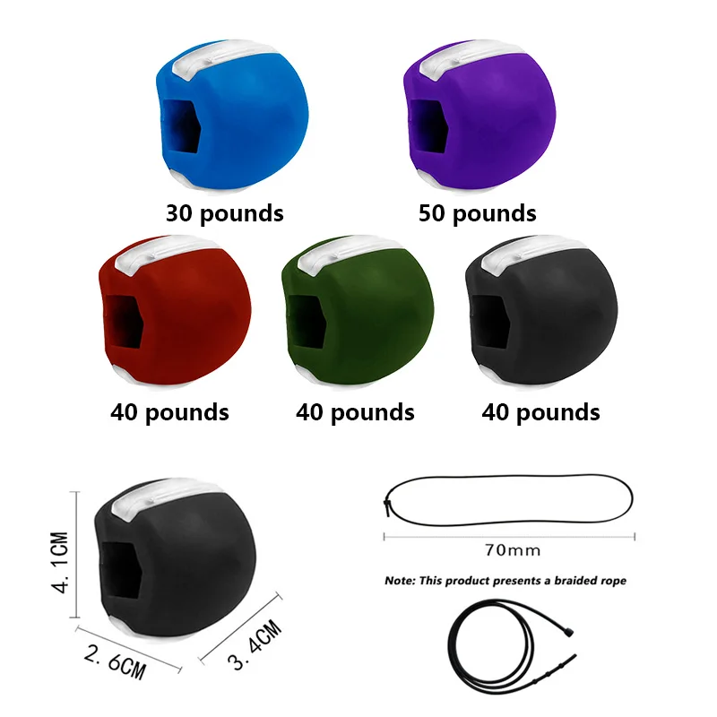 Пищевой силикагелевый тренировочный мяч для челюсти мышц фитнес шеи лица