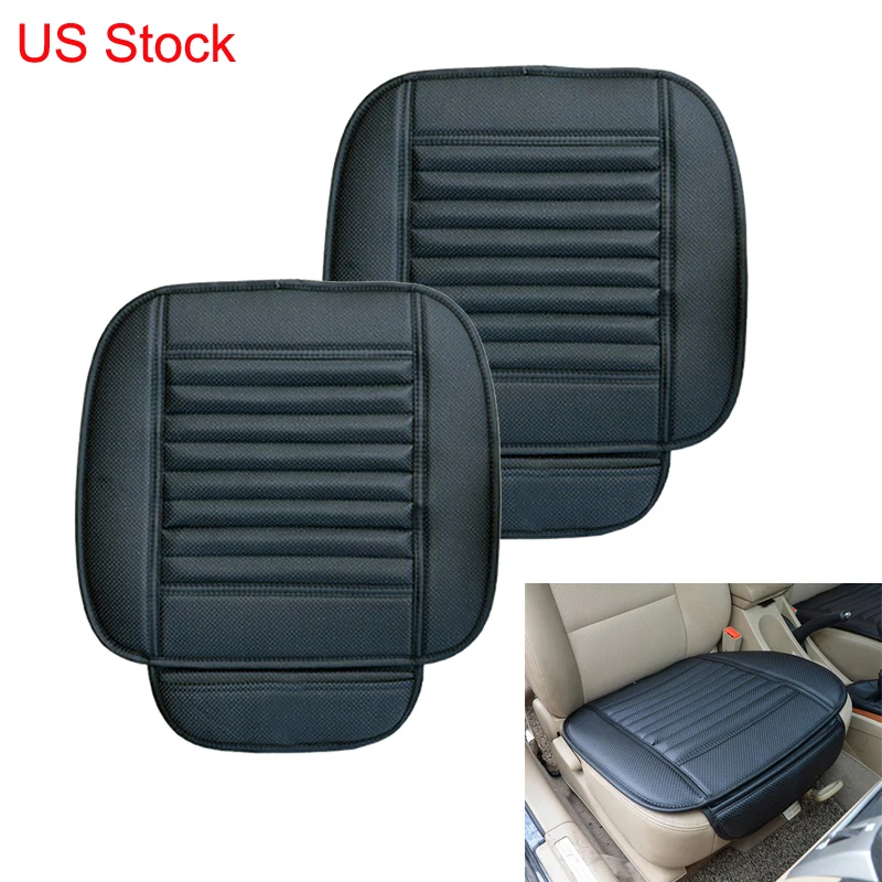 

US Stock 2PCS/Lot Car Front Seat Cover Cushion Breathable Auto Office Seat Cover Universal Seat Mat Car Pad Interior Accessories