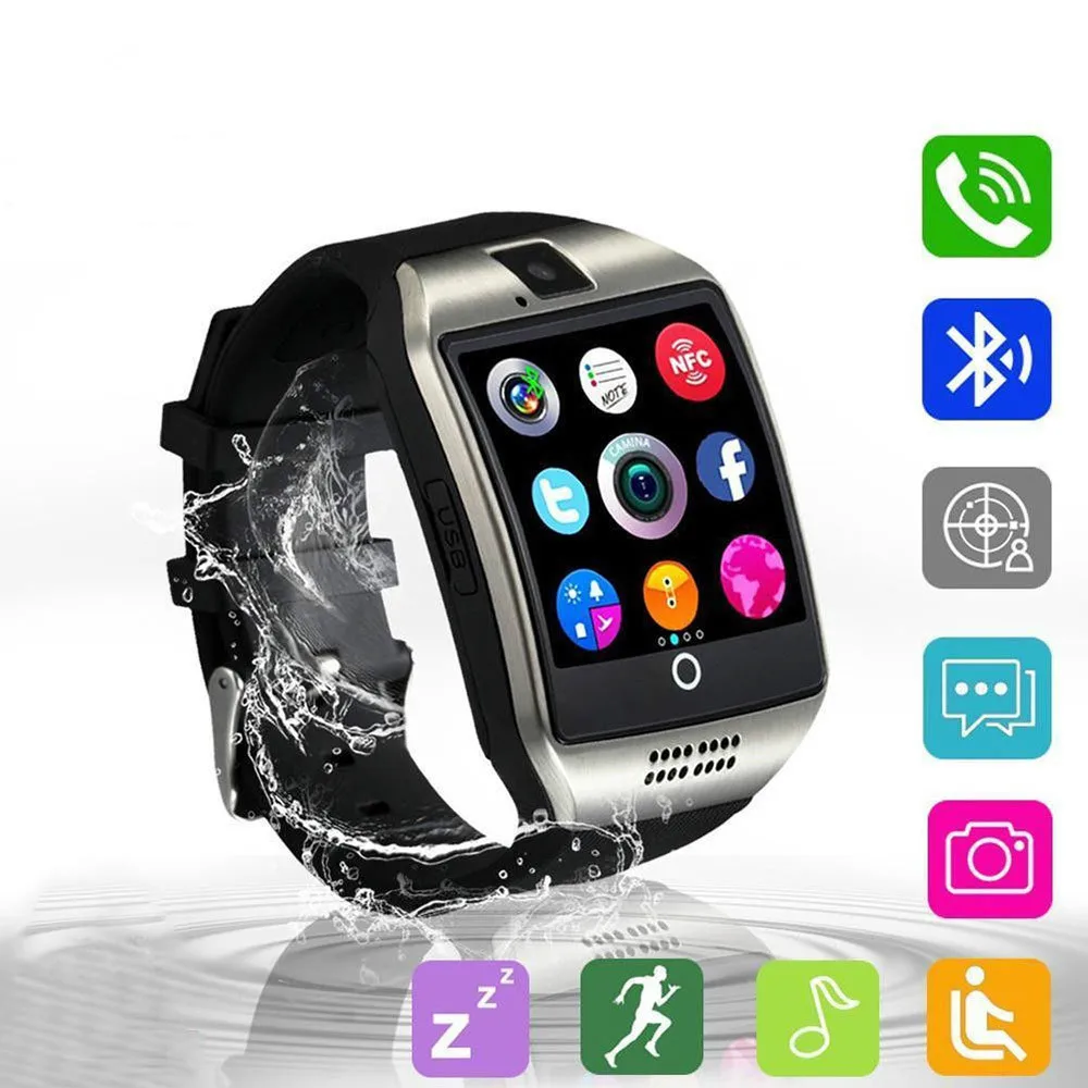Умные часы Smartch Q18 с Bluetooth камерой Facebook Whatsapp Twitter синхронизацией Sms Смарт