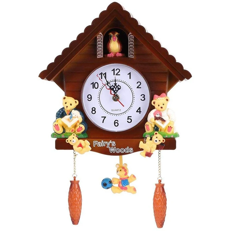 

Retro Vintage Wooden Cuckoo Clocks Handcraft Carving Living Room Wall Clock Swing Timer Alarm Clocks Interiors Decoration Tools