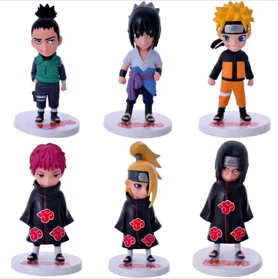 

6Pcs/Set 2022 anime Version 21 sasuke Figure Set Figurine PVC Toy Action Figure Japanese model builiding pvc Classic Toys