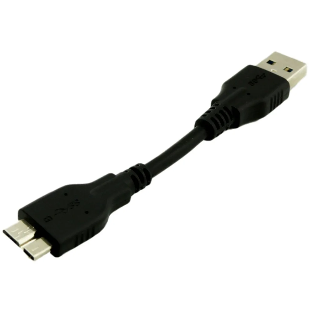 1 шт. короткий 10 см 5 Гбит/с USB 3,0 A штекер Micro B штекер 10 Pin высокоскоростной адаптер конвертер кабель для передачи данных шнур черный