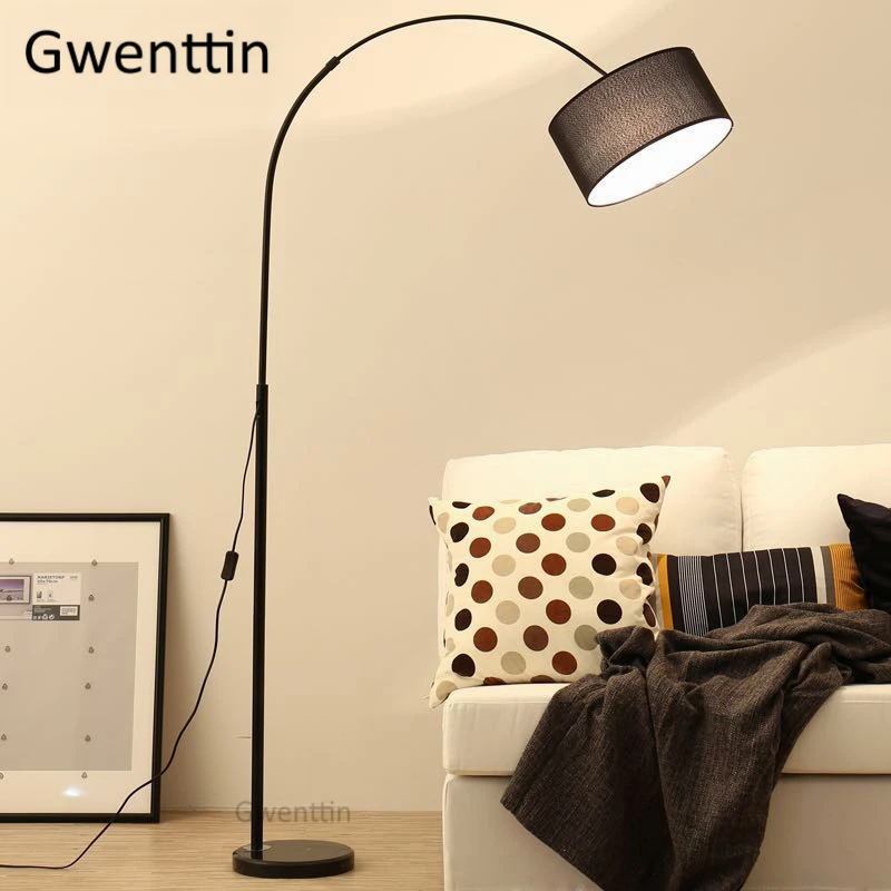 Напольная Светодиодная лампа в скандинавском стиле Современные тканевые