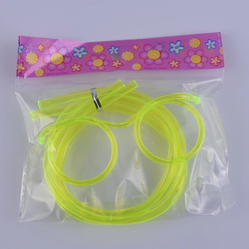 Оптовая продажа 4 шт. забавные мягкие пластиковые очки трубочка трубочки для