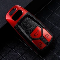 leathertpu car remote key cover case shell for audi a4 b9 a5 a6l a6 s4 s5 s7 8w q7 4m q5 tt tts rs coupe styling accessories