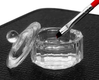 1pc acrylic powder liquid crystal glass nail cup dappen dish lid bowl holder equipment tools