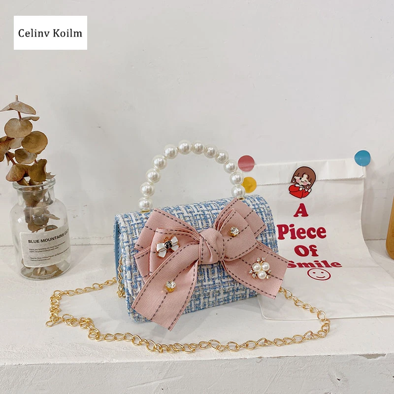 

Celinv Koilm New Fashion Children Girls Shoulder Bag Cute Bowknot Rabbit Messenger Bag Kids Cute Princess Mini Handbag