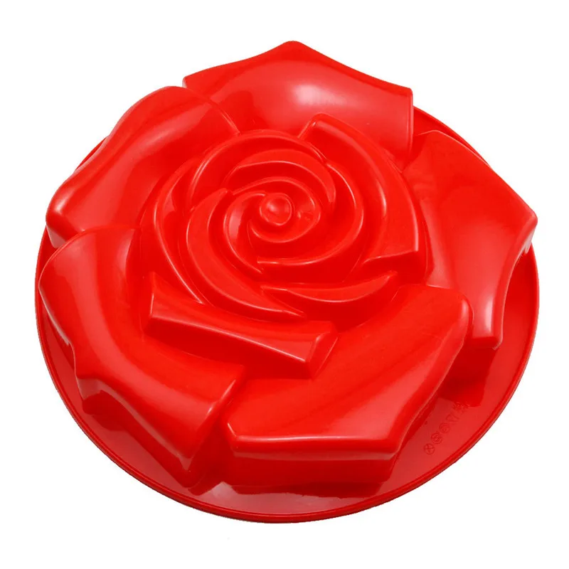 

Big Rose Flower Baking Tray Silicone Cake Mold Form Large Bakery Dish Bakeware Toast Bread 29*26*5.8cm